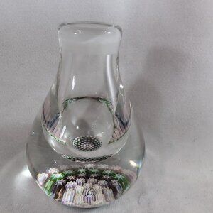 Perthshire Millefiori Vase Small Clear Perfume Paperweight Bottle Multi-Color
